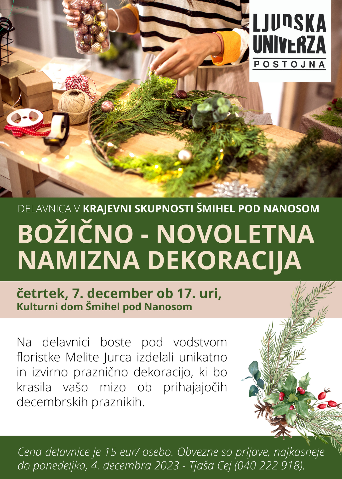 namizna dekoracija _ šmihel - december 2023